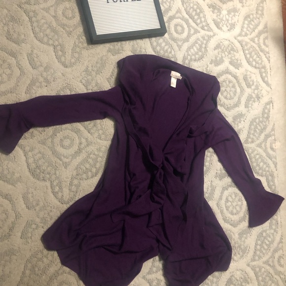 Purple flirty sweater - Picture 3 of 3